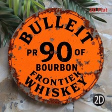 Vintage Bulleit Bourbon Whiskey Metal Sign Rustic Bar Pub Home Wall Decoration picture