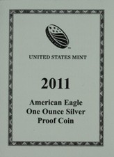 2011-W American Proof Silver Eagle Mint Issued COA (NO Coin) picture