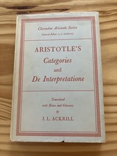 ARISTOTLE'S Categories and De Interpretatione By JL Ackrill (Clarendon 1963) picture