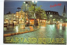 Postcard Harvard Square At Night Cambridge Massachusetts USA picture