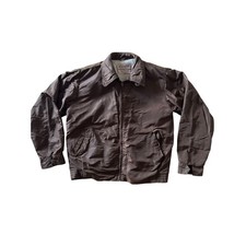 Vintage 50s 60s McGregor Anti Freeze Brown Nylon Jacket Talon Zipper USA Mens M picture