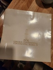 1974 Lincoln Continental Mark IV Deluxe Sales Brochure OEM Original Catalog picture