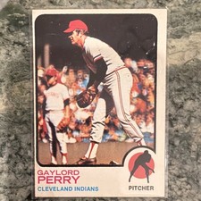 Topps 1973 Topps Gaylord Perry Cleveland Indians Base Set #400 Baseball Card picture