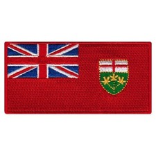 ONTARIO FLAG PATCH CANADA EMBLEM Canadian Province embroidered iron-on BADGE new picture