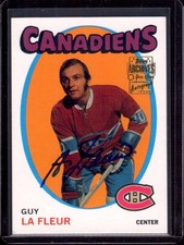 GUY LA FLEUR 2001-02 Topps O Pee Chee Archives 71-72 RC Reprint Autograph Auto picture