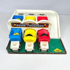 Fisher-Price Dump Truckers Playset Garage Dump Station Ramp #979 1965 Vintage picture