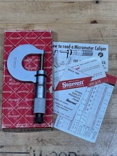 The L.S Starrett Co Ratcheting Micrometer 238MXRL EDP 51102 - USA - Carbide Face picture