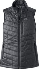 NEW, L.L Bean women's PrimaLoft Packaway Vest in Black Sz L #SJ2637 picture