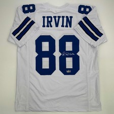 Facsimile Autographed Michael Irvin Dallas White Jersey Size Men's XL picture