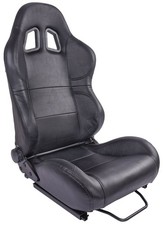 JEGS GS-1 High Back Sport Seat, Driver or Passenger Side Black picture