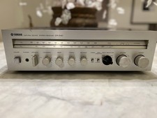 Vintage Yamaha CR-240 Natural Sound Stereo Receiver Silver Face Wood TESTED picture
