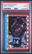 Fleer 1987-88 Mark Aguirre Stickers #9 Dallas Mavericks PSA 6 EX-MT picture