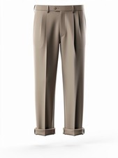 Croft & Barrow Pants Mens Beige Khaki Pleated Size 33X32” picture