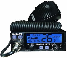 President Ronald 10 Meter Amateur Radio Transceiver AM/FM/PA 12v 7 Color LCD picture