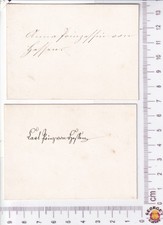 4x Hesse‑Kassel Royal Autographs on 2x Cards - Anna, Wilhelm, Karl & Elisabeth picture