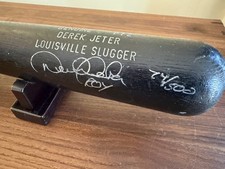 Derek Jeter Autographed Bat Yankees - COA BAS - ‘96 ROY With Stats #74 / 500 picture