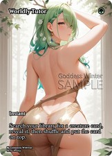 MTG - Worldly Tutor - Fanart Borderless Style - EDH / Playtest picture