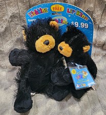 GANZ Webkinz Black Bear With Lil Kinz HM004 Set Plush Stuffed Toy NWT  picture
