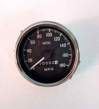 Classic Smiths 85 mm mechanical speedometer replica 180 mph 3 3/8
