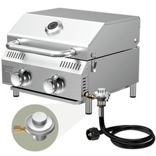 Tabletop Propane Grill Stainless Steel Portable Gas BBQ Grill for Camping Patio picture