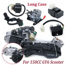 Long Case 150CC GY6 Single Cylinder 4-Stroke Scooter Complete Engine Motor US picture