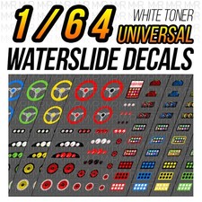 1/64 Scale INTERIOR DETAILS White Toner Universal WaterSlide Decals for Hot picture