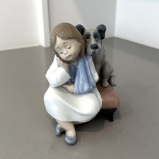 VTG Lladro We Can't Play Figurine Retired Injured Girl Dog 5706 Porcelain picture