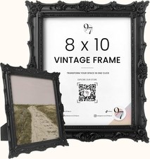 97 Decor Black Vintage Picture Frames 8x10 - Hand-crafted Resin Antique Frame... picture