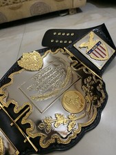 Awa Lawler heavyweight wrestling Championship belt,4mm Zinc,2 Layerd.dual plated picture