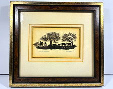 Vintage Signed Hans Bittner Scherenschnitte Original Scissor Cut Art Framed picture