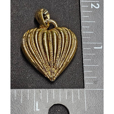 Vintage ANNE KLEIN Heart Pendent Polished And Textured. picture