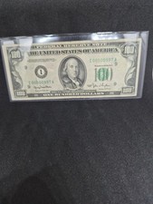 Series 1950  $100  Federal Reserve note picture