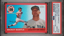 Topps 2006 Chrome Mantle Home Run History Red X-Fractor 03/25 #100 PSA 10 POP 1 picture