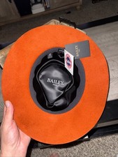 Bailey 1922 Orange Felt Fedora Hat picture