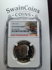 1982 S 50c Kennedy Half Dollar NGC PF69 Ultra Cameo E5-150 picture