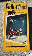 1953 The Birth of Christ 3D Story Book with 3D slides and stereoscopic viewer. picture