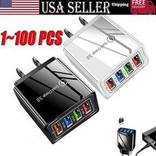 US 4 Port Fast Quick Charge QC 3.0 USB Hub Wall Home Charger Power Adapter Lot picture