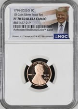 1776-2026 S Lincoln Shield Penny 1C NGC PF70 RD Ultra Cameo Trump Label IN Hand picture