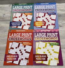 NEW Kappa Braintainment Large Print Crosswords Puzzle Books Lot of 4 picture