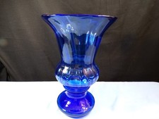 Fenton Cobalt Blue Glass Large Urn Shaped Vase 10 5/8