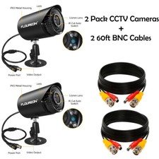 2/4 PACK CCTV Security Cameras 720P Outdoor/Indoor With BNC Cables picture