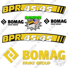 Fits Bomag BPR 45/45 Decal Kit Vibratory Plate - 7 YEAR OUTDOOR 3M VINYL picture