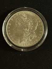 1889 Morgan Silver (90%) Dollar. Pristine Coin, AU  picture