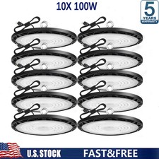 10 Pack 100W UFO Led High Bay Light Shop Industrial Commercial Factory Warehouse picture