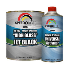 High Gloss Jet Black 2K Acrylic Urethane, 3:1 Gallon Kit w/Activator, SMR-9705-M picture