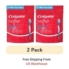 (2 Pack) Colgate Max Fresh Wisp Disposable Mini Toothbrush- Peppermint, 24 Count picture