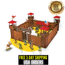 Fort Apache Vintage Old West Cowboy Indian Figures Super Battle Playset Marx picture