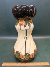 Rare Julius Dressler JBD Pottery Jugendstil Art Nouveau Austria Vase Chestnuts picture