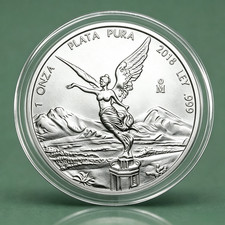 2018 Mexico 1 oz Silver Libertad AU Coin picture