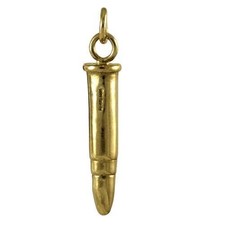 9ct Gold Bullet Charm picture